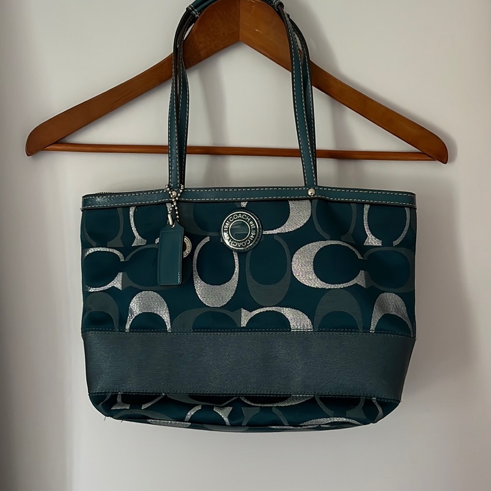 Coach teal bag